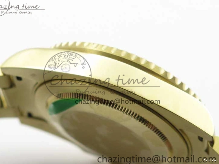 MiroTime 0202 TravelReady GMT Master II 116718 LN Black Ceramic 316L Steel GMF 1:1 Best Edition Green Dial on YG Bracelet A 2960